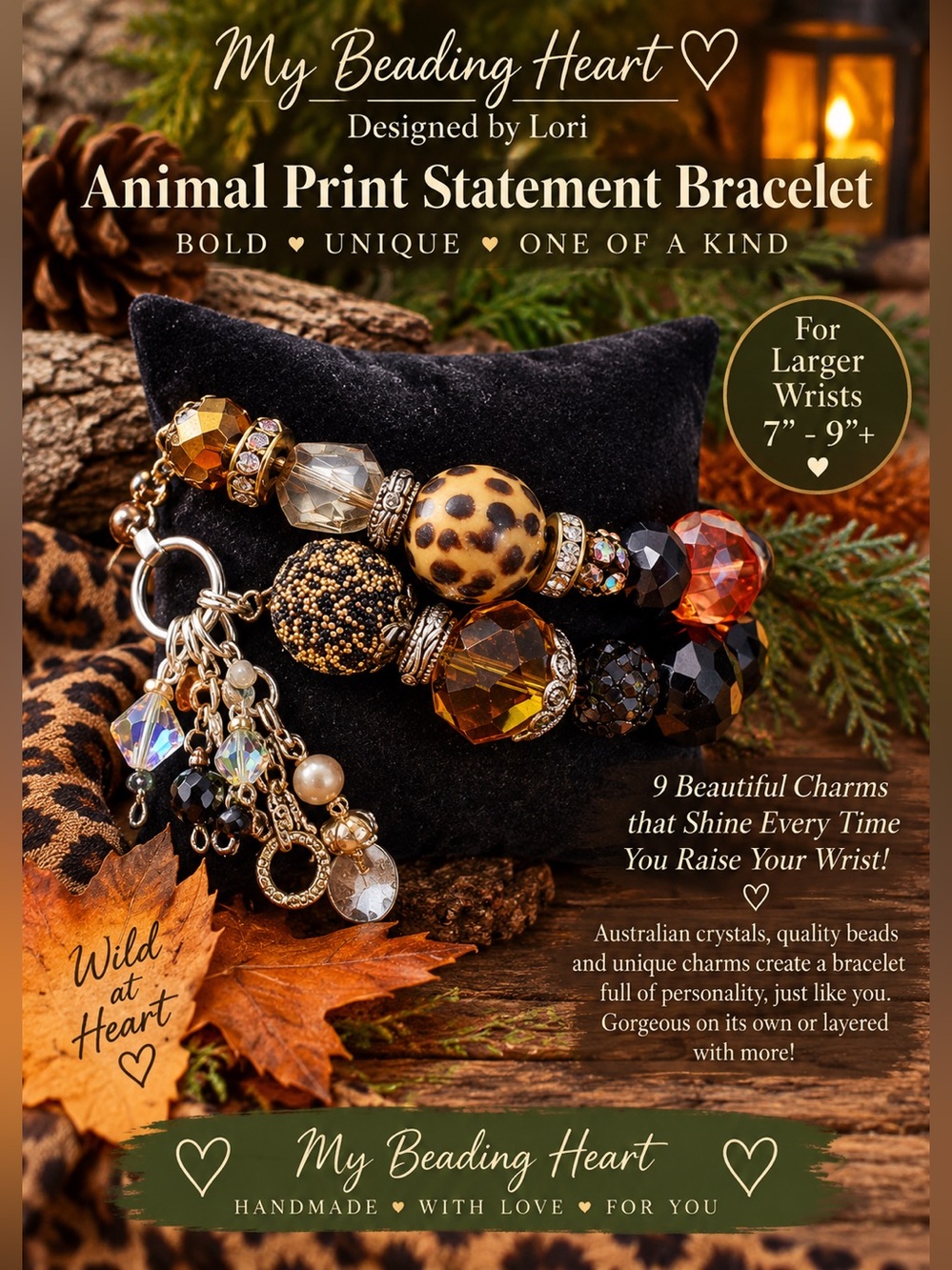 Bold & Wild Statement Bracelet & Animal Print
Bigger Wrists 7”- 9” Yeah 💋 NWT